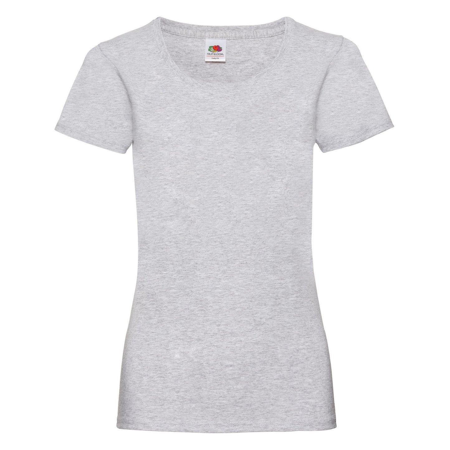 Heather Grey - Front - Fruit of the Loom Womens-Ladies Valueweight Heather Lady Fit T-Shirt