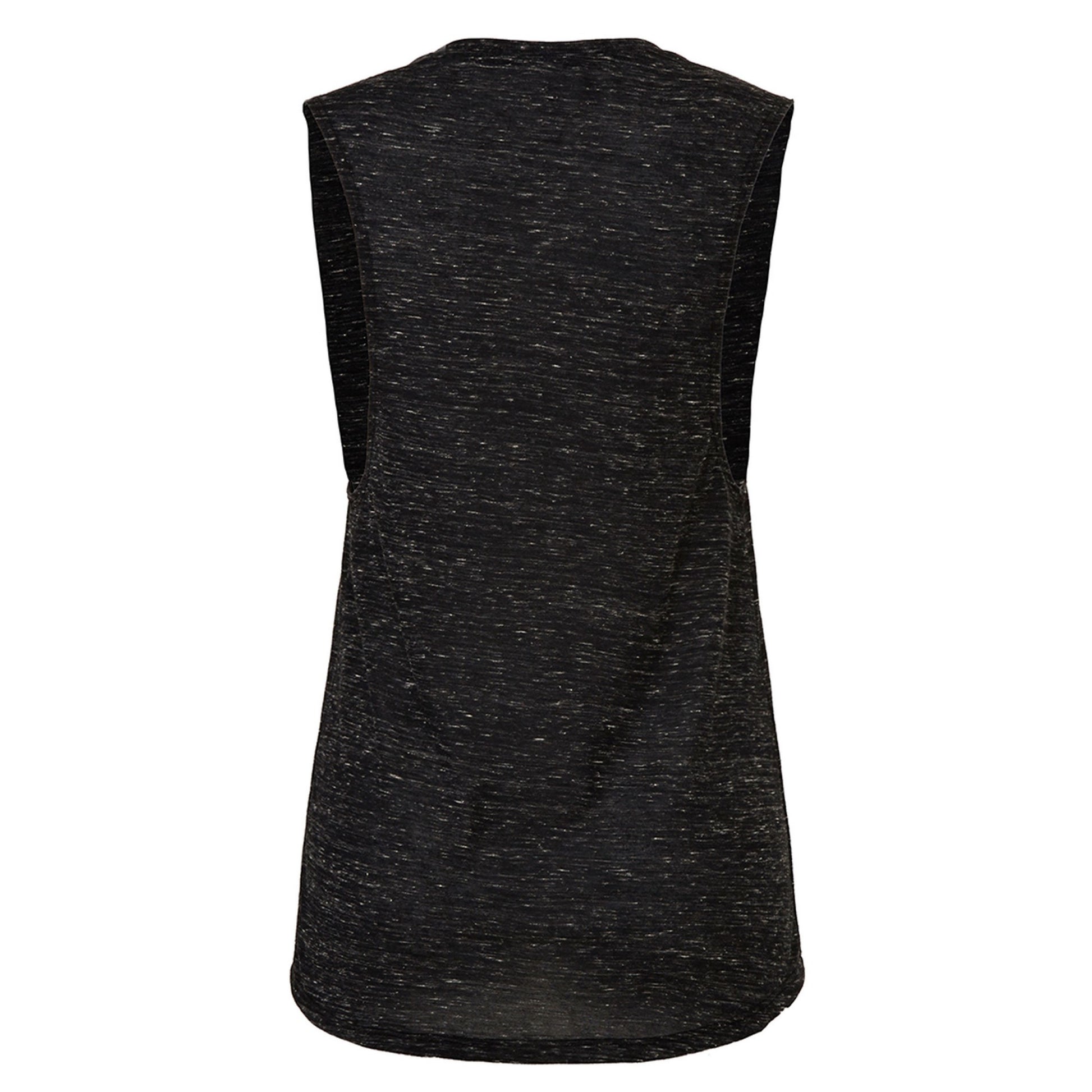 Black Marble - Back - Bella + Canvas Womens-Ladies Flowy Muscle Marble Top Scoop Neck T-Shirt