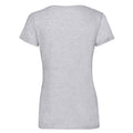 Heather Grey - Back - Fruit of the Loom Womens-Ladies Valueweight Heather Deep V T-Shirt