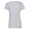 Heather Grey - Back - Fruit of the Loom Womens-Ladies Valueweight Heather Deep V T-Shirt