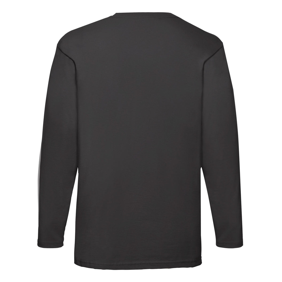 Black - Back - Fruit Of The Loom Mens Valueweight Long-Sleeved T-Shirt