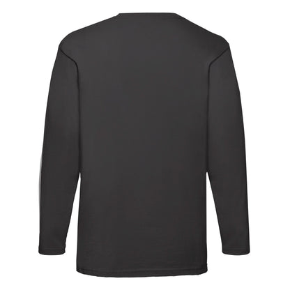 Black - Back - Fruit Of The Loom Mens Valueweight Long-Sleeved T-Shirt