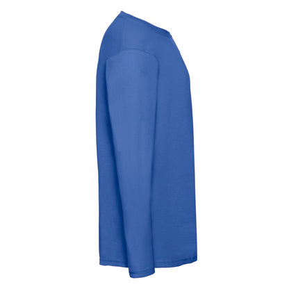 Royal Blue - Side - Fruit Of The Loom Mens Valueweight Long-Sleeved T-Shirt