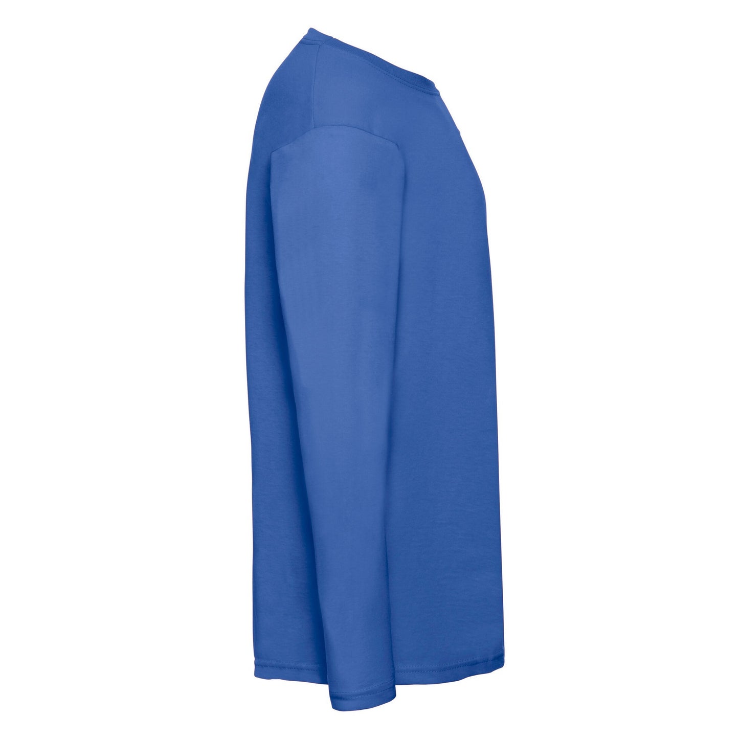 Royal Blue - Side - Fruit Of The Loom Mens Valueweight Long-Sleeved T-Shirt