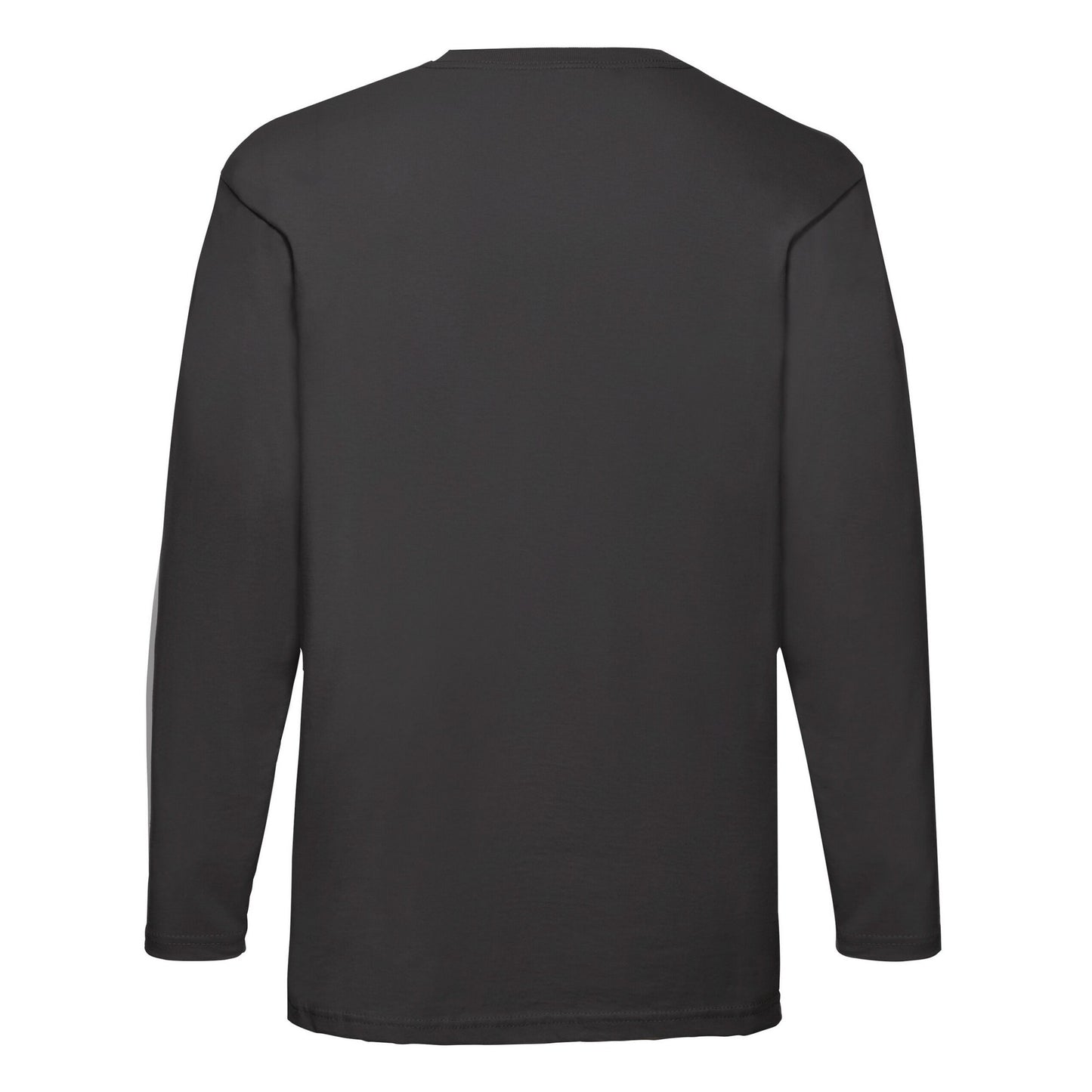 Black - Back - Fruit Of The Loom Mens Valueweight Long-Sleeved T-Shirt