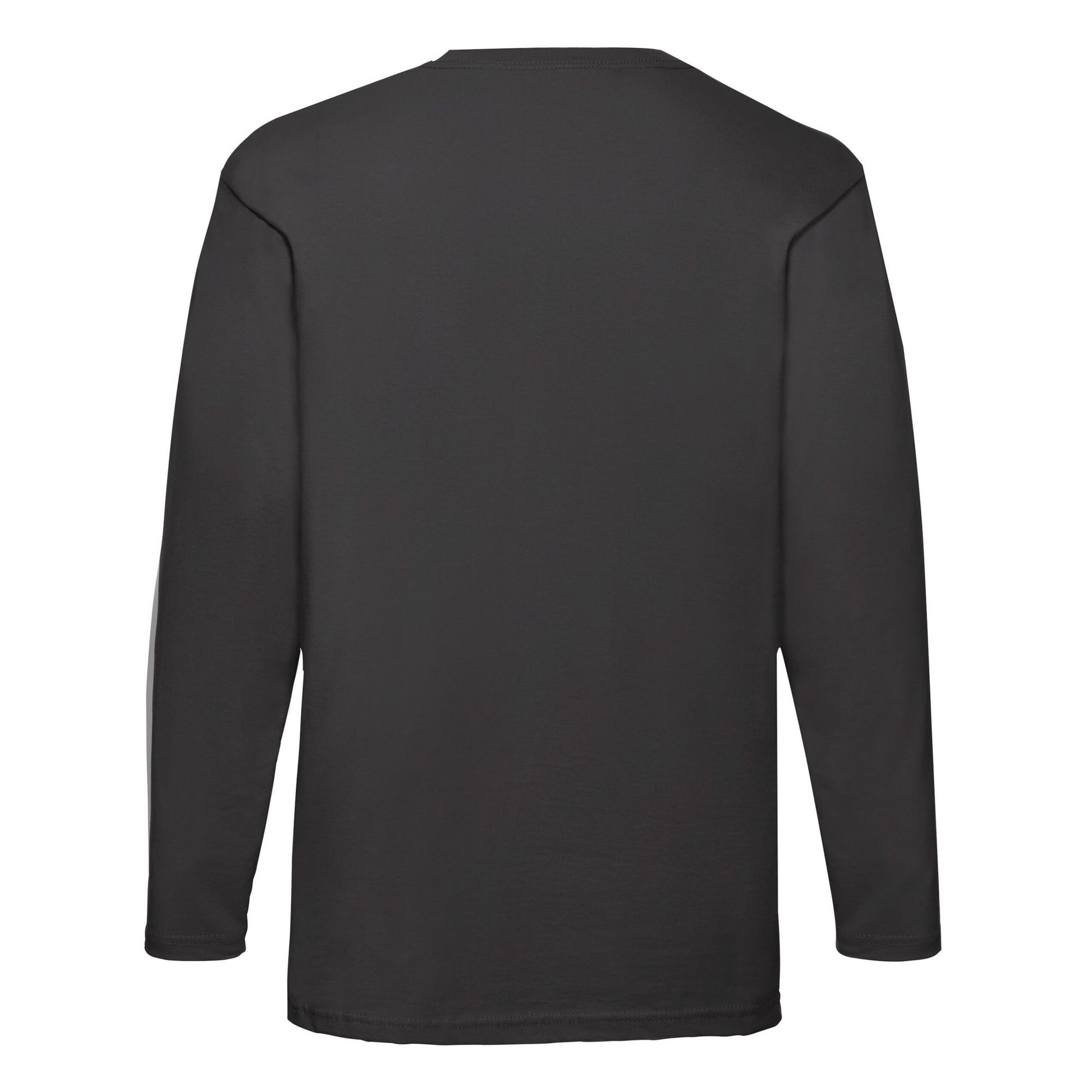 Black - Back - Fruit Of The Loom Mens Valueweight Long-Sleeved T-Shirt