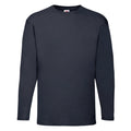 Deep Navy - Front - Fruit of the Loom Mens Valueweight Long-Sleeved T-Shirt