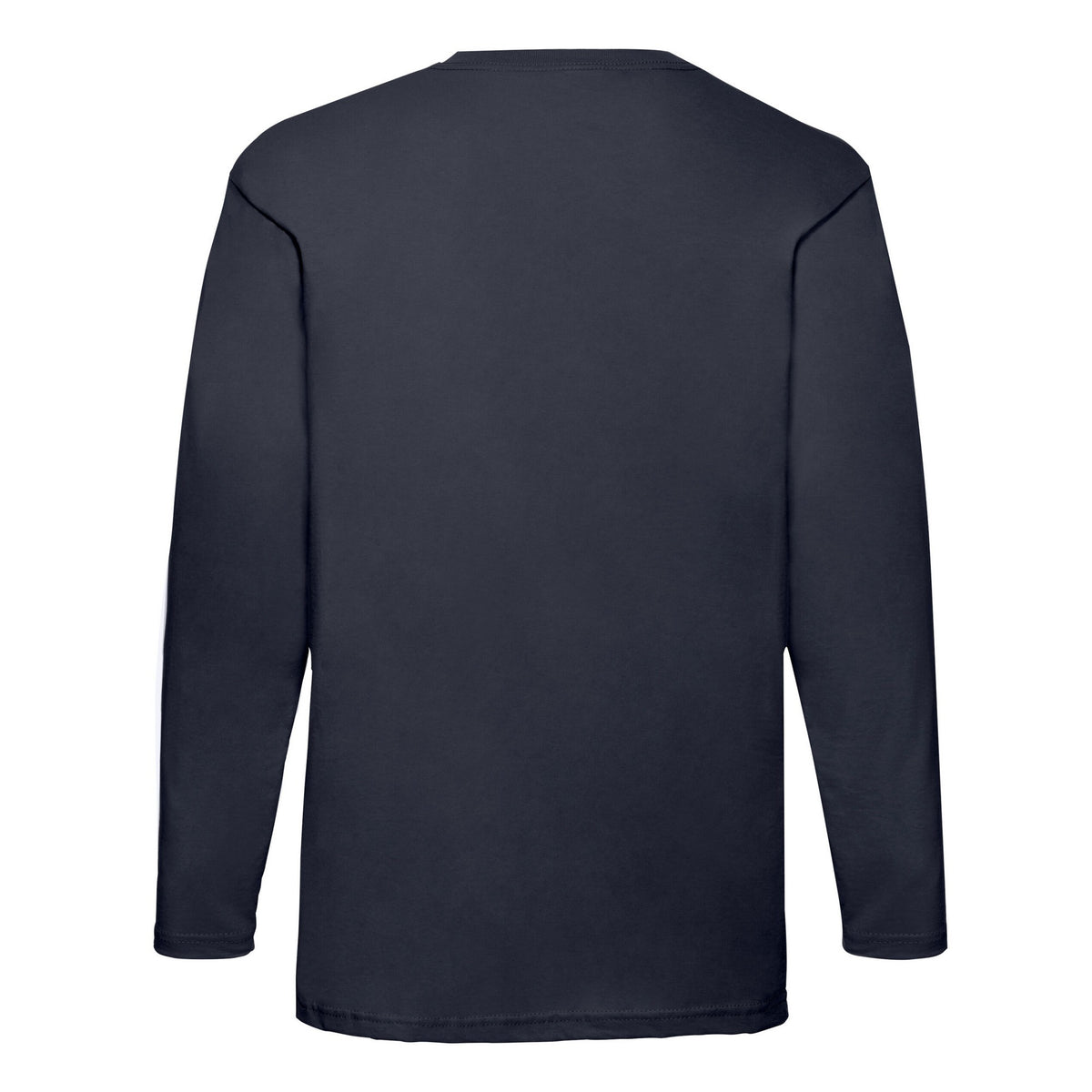 Deep Navy - Back - Fruit Of The Loom Mens Valueweight Long-Sleeved T-Shirt
