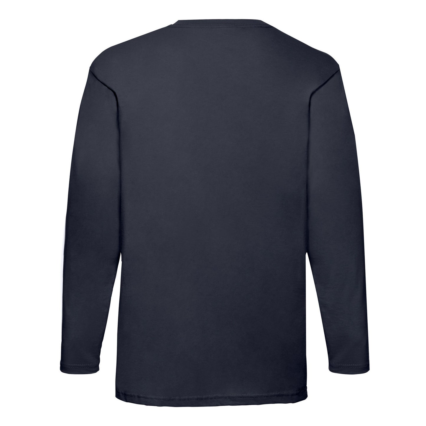 Deep Navy - Back - Fruit Of The Loom Mens Valueweight Long-Sleeved T-Shirt