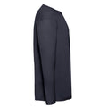 Deep Navy - Side - Fruit of the Loom Mens Valueweight Long-Sleeved T-Shirt