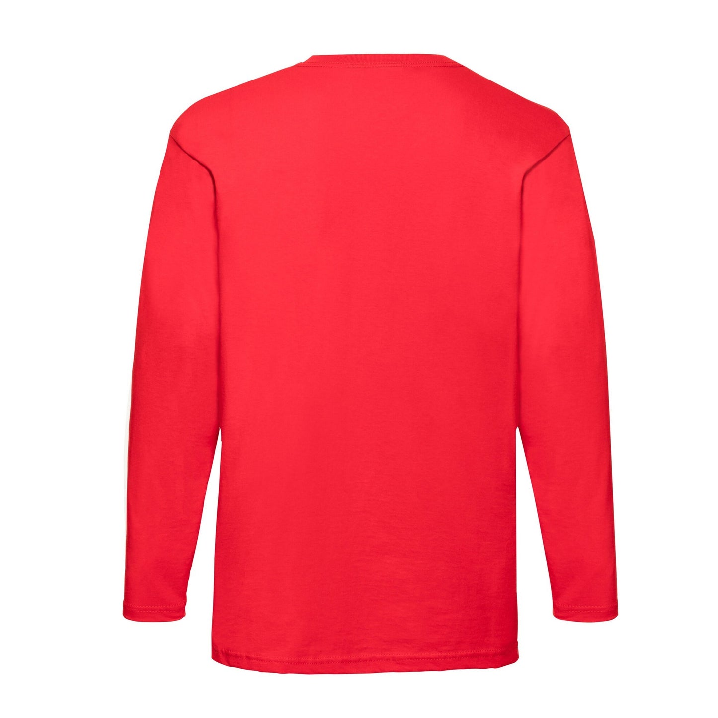 Red - Back - Fruit Of The Loom Mens Valueweight Long-Sleeved T-Shirt