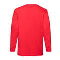 Red - Back - Fruit of the Loom Mens Valueweight Long-Sleeved T-Shirt