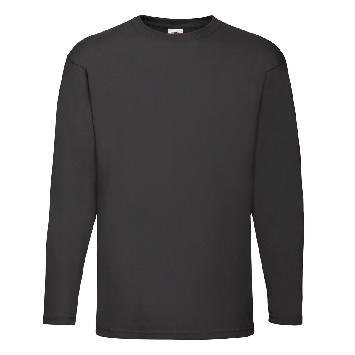Black - Front - Fruit Of The Loom Mens Valueweight Long-Sleeved T-Shirt