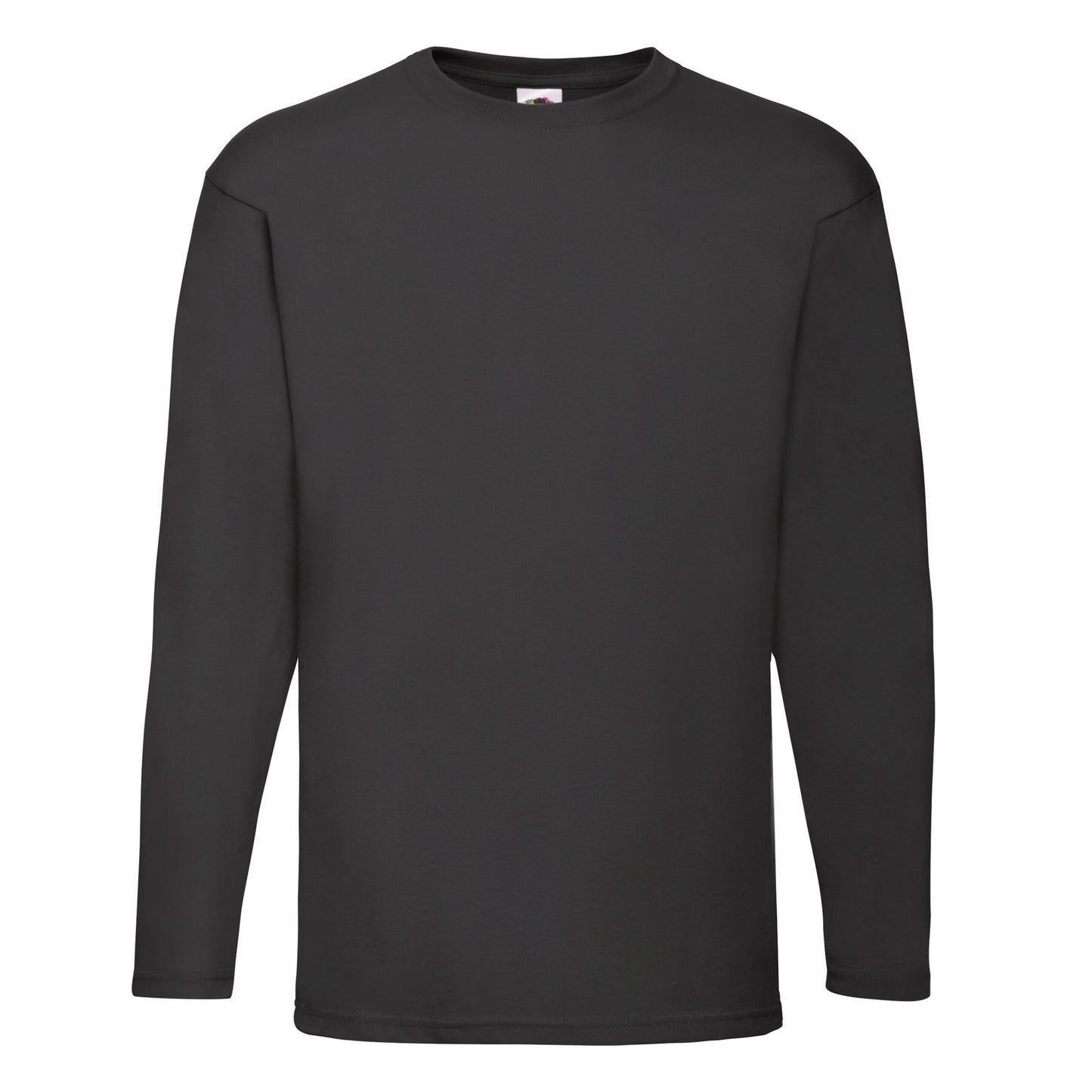 Black - Front - Fruit Of The Loom Mens Valueweight Long-Sleeved T-Shirt