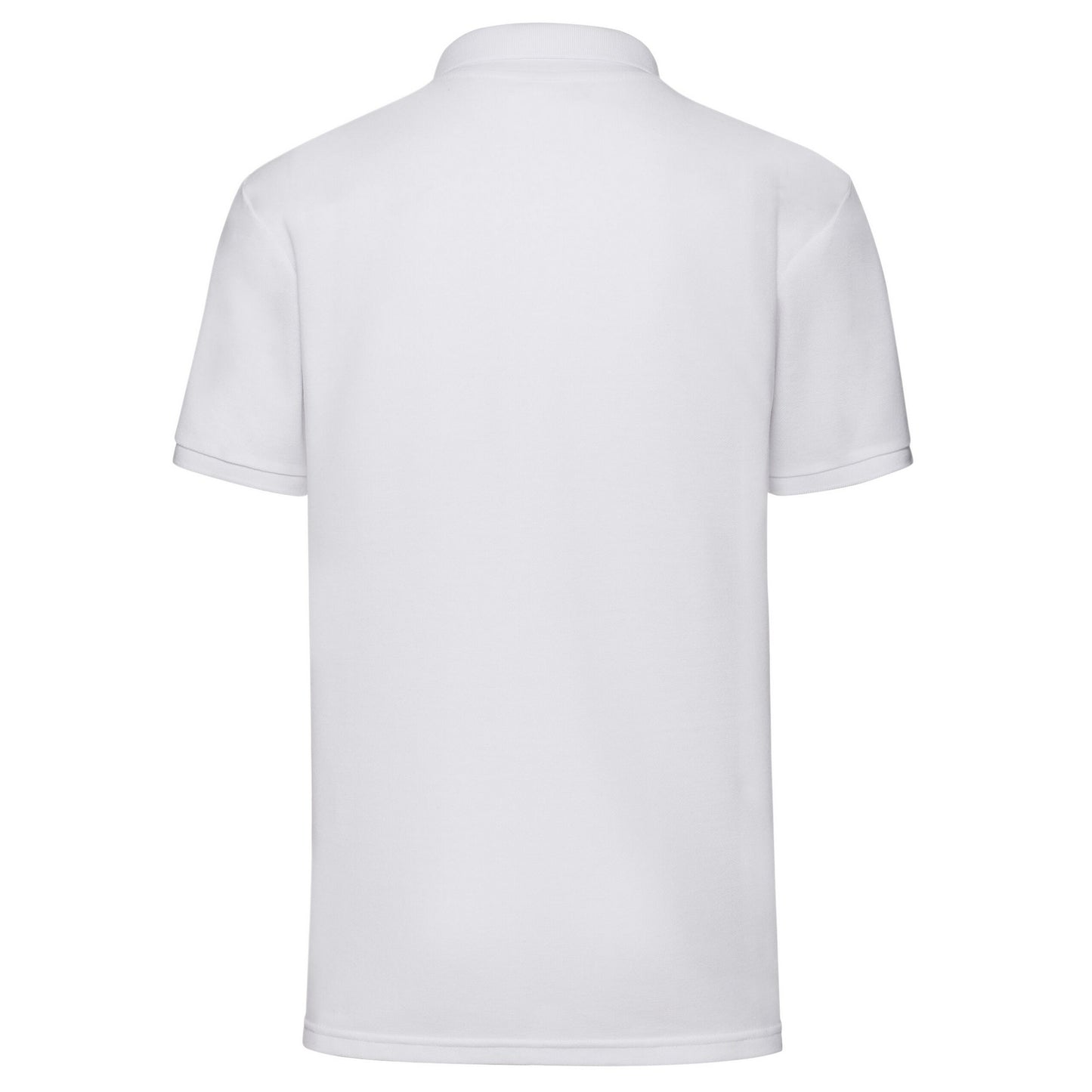 White - Back - Fruit of the Loom Mens 65-35 Polycotton Pique Polo Shirt