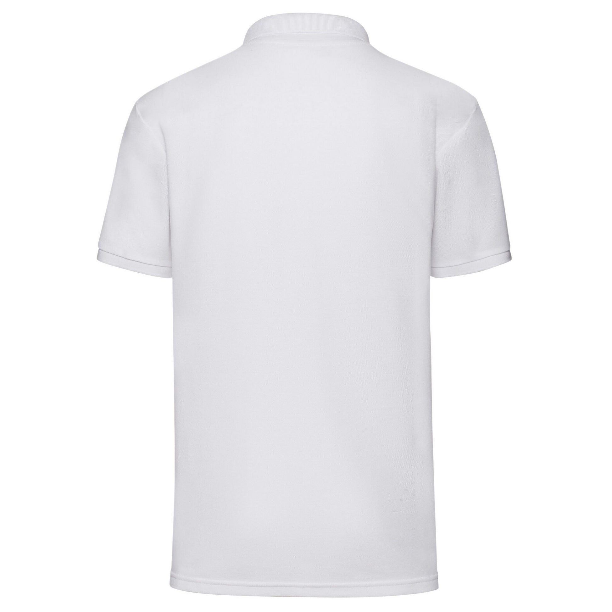 White - Back - Fruit of the Loom Mens 65-35 Polycotton Pique Polo Shirt