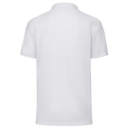 White - Back - Fruit of the Loom Mens 65-35 Polycotton Pique Polo Shirt