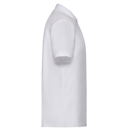 White - Side - Fruit of the Loom Mens 65-35 Polycotton Pique Polo Shirt
