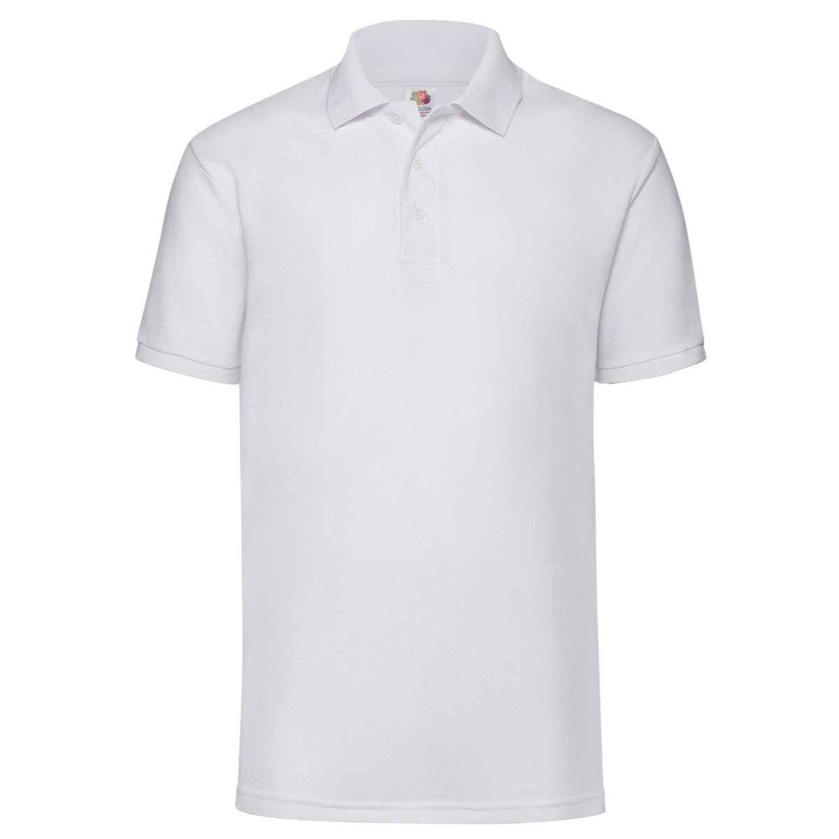 White - Front - Fruit of the Loom Mens 65-35 Polycotton Pique Polo Shirt