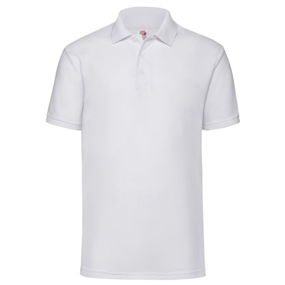 White - Front - Fruit of the Loom Mens 65-35 Polycotton Pique Polo Shirt