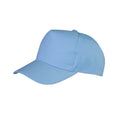 Sky - Front - Result Headwear Boston 5 Panel Polycotton Baseball Cap