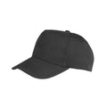 Black - Front - Result Headwear Boston 5 Panel Polycotton Baseball Cap