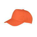 Orange - Front - Result Headwear Boston 5 Panel Polycotton Baseball Cap