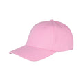 Pink - Front - Result Headwear Memphis 6 Panel Brushed Cotton Low Profile Baseball Cap