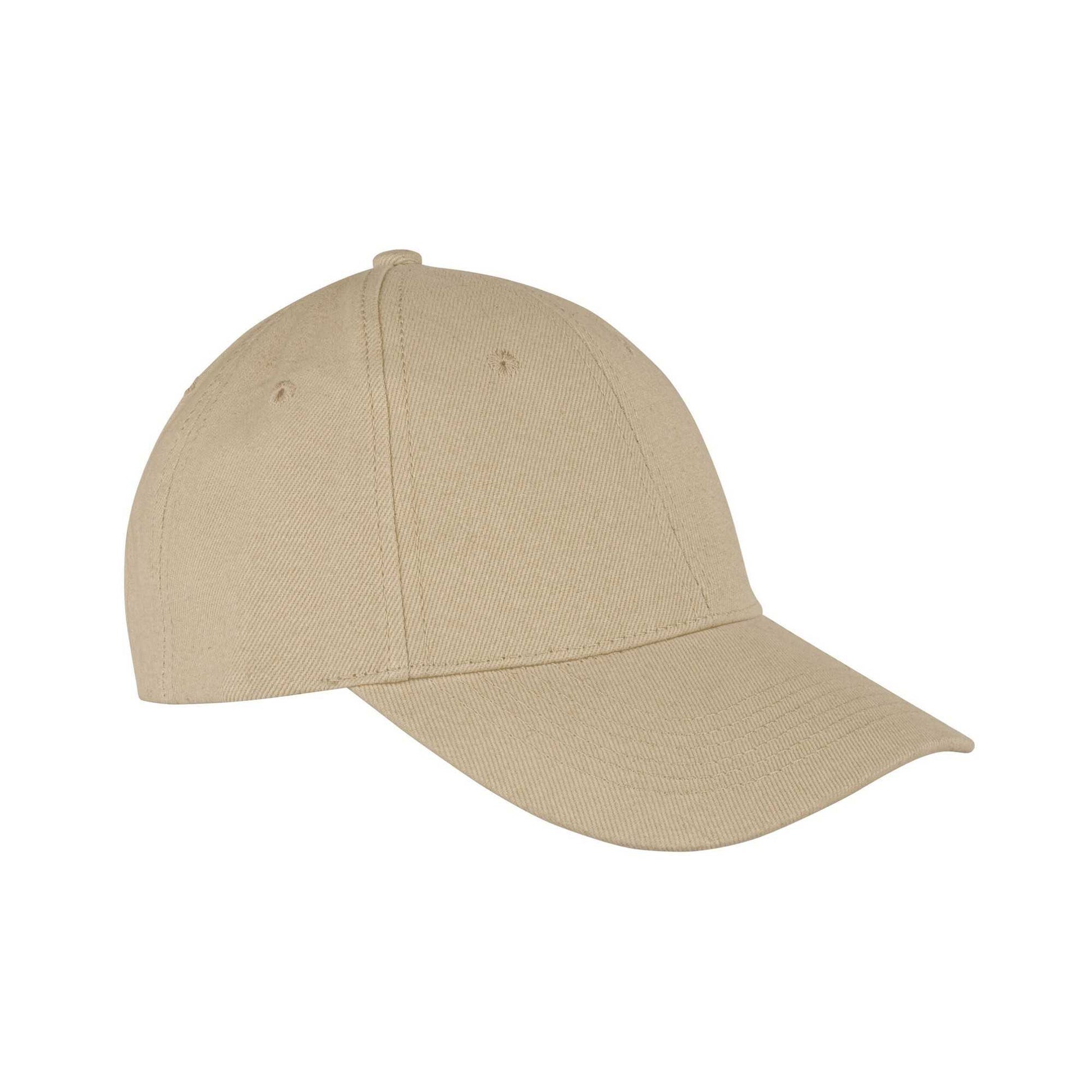 Khaki - Back - Result Headwear Memphis 6 Panel Brushed Cotton Low Profile Baseball Cap
