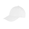 White - Front - Result Headwear Memphis 6 Panel Brushed Cotton Low Profile Baseball Cap