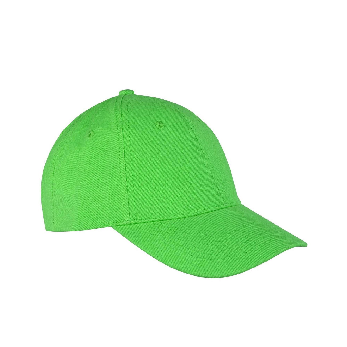 Lime - Back - Result Headwear Memphis 6 Panel Brushed Cotton Low Profile Baseball Cap
