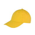 Yellow - Front - Result Headwear Memphis 6 Panel Brushed Cotton Low Profile Baseball Cap