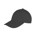 Black - Front - Result Headwear Memphis 6 Panel Brushed Cotton Low Profile Baseball Cap