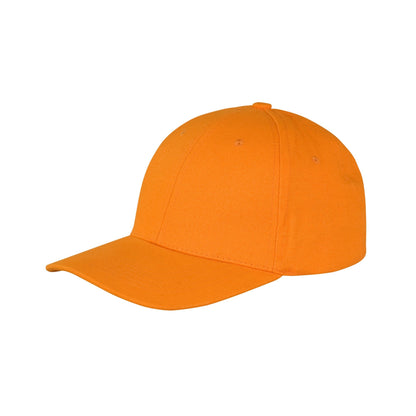 Orange - Front - Result Headwear Memphis 6 Panel Brushed Cotton Low Profile Baseball Cap