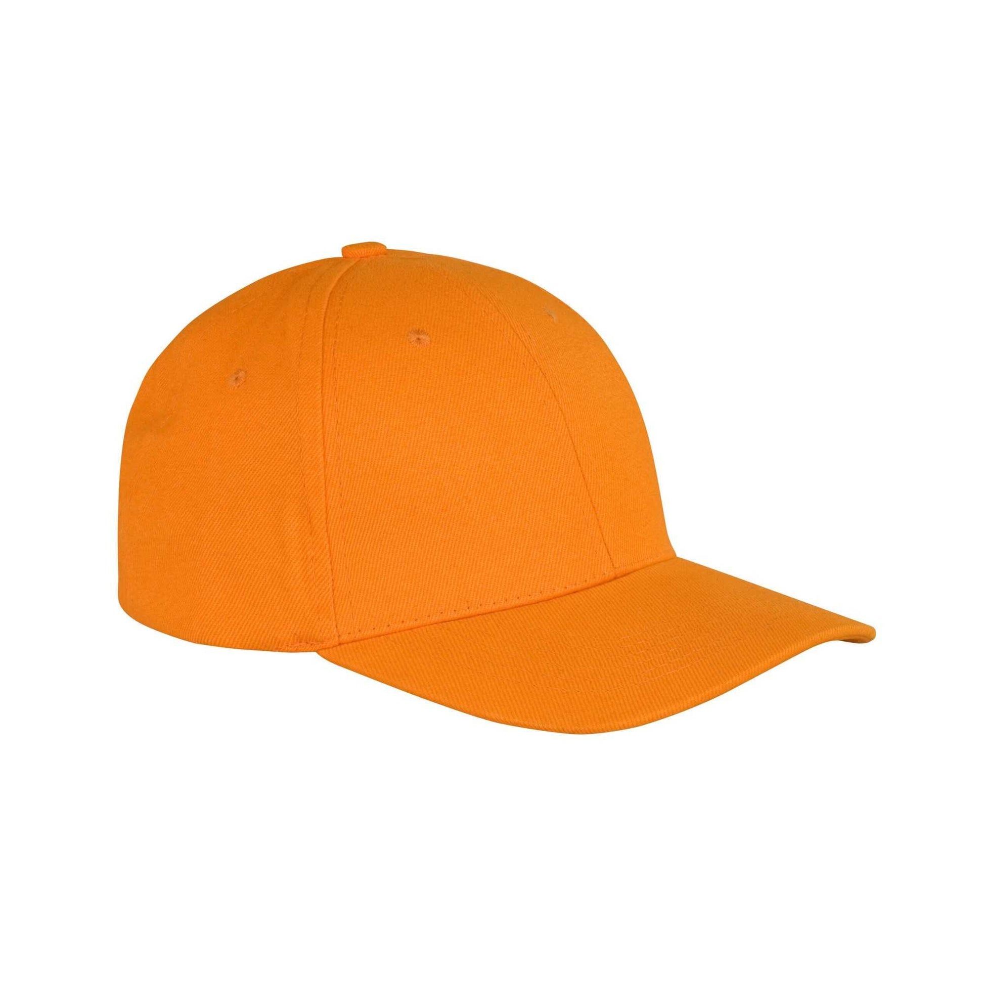 Orange - Back - Result Headwear Memphis 6 Panel Brushed Cotton Low Profile Baseball Cap
