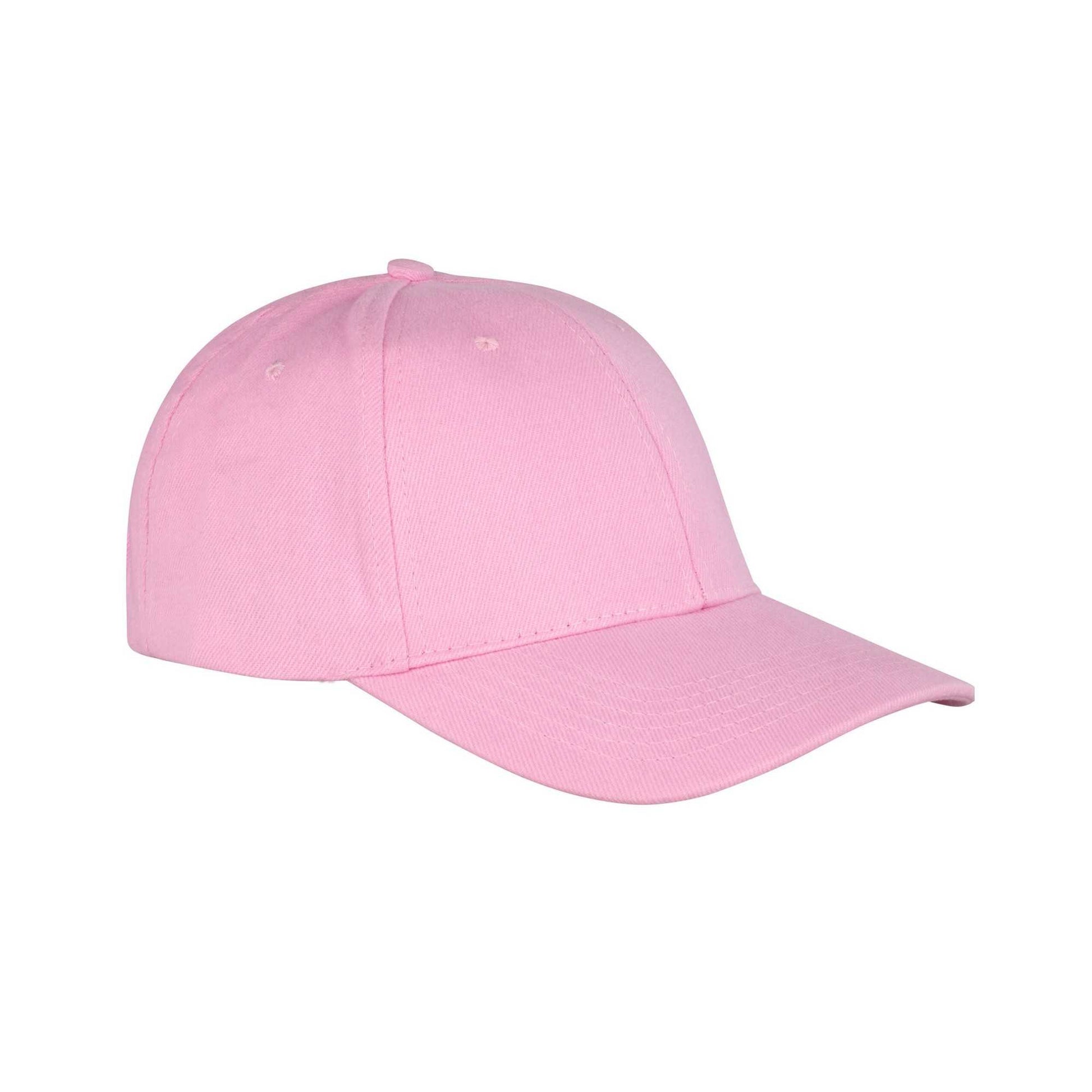 Pink - Back - Result Headwear Memphis 6 Panel Brushed Cotton Low Profile Baseball Cap