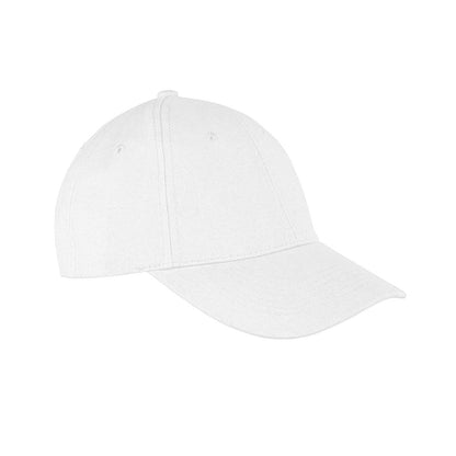 White - Back - Result Headwear Memphis 6 Panel Brushed Cotton Low Profile Baseball Cap