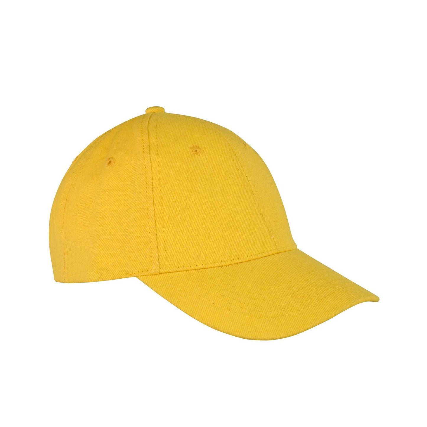 Yellow - Back - Result Headwear Memphis 6 Panel Brushed Cotton Low Profile Baseball Cap