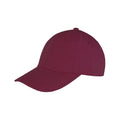 Burgundy - Front - Result Headwear Memphis 6 Panel Brushed Cotton Low Profile Baseball Cap