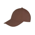 Chocolate Brown - Front - Result Headwear Memphis 6 Panel Brushed Cotton Low Profile Baseball Cap