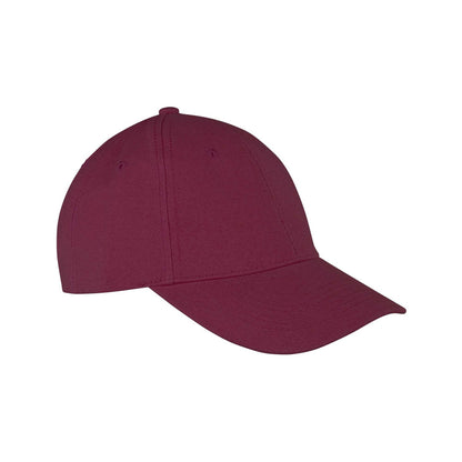 Burgundy - Back - Result Headwear Memphis 6 Panel Brushed Cotton Low Profile Baseball Cap
