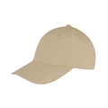 Khaki - Front - Result Headwear Memphis 6 Panel Brushed Cotton Low Profile Baseball Cap