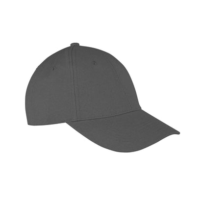 Charcoal - Back - Result Headwear Memphis 6 Panel Brushed Cotton Low Profile Baseball Cap