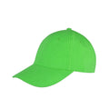 Lime - Front - Result Headwear Memphis 6 Panel Brushed Cotton Low Profile Baseball Cap