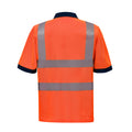 Orange - Back - Yoko Unisex Adult Hi-Vis Safety Short-Sleeved Polo Shirt