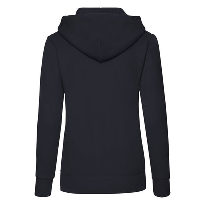 Deep Navy - Back - Fruit of the Loom Womens-Ladies Classic 80-20 Lady Fit Hoodie
