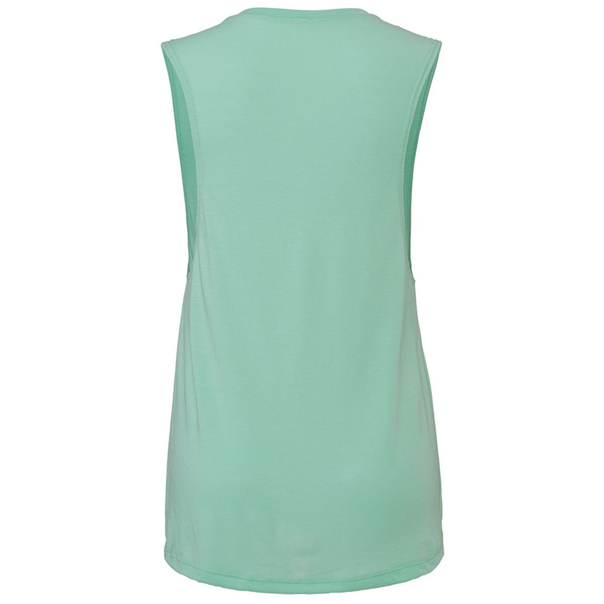Mint - Front - Bella + Canvas Womens-Ladies Flowy Muscle Scoop Neck Tank Top