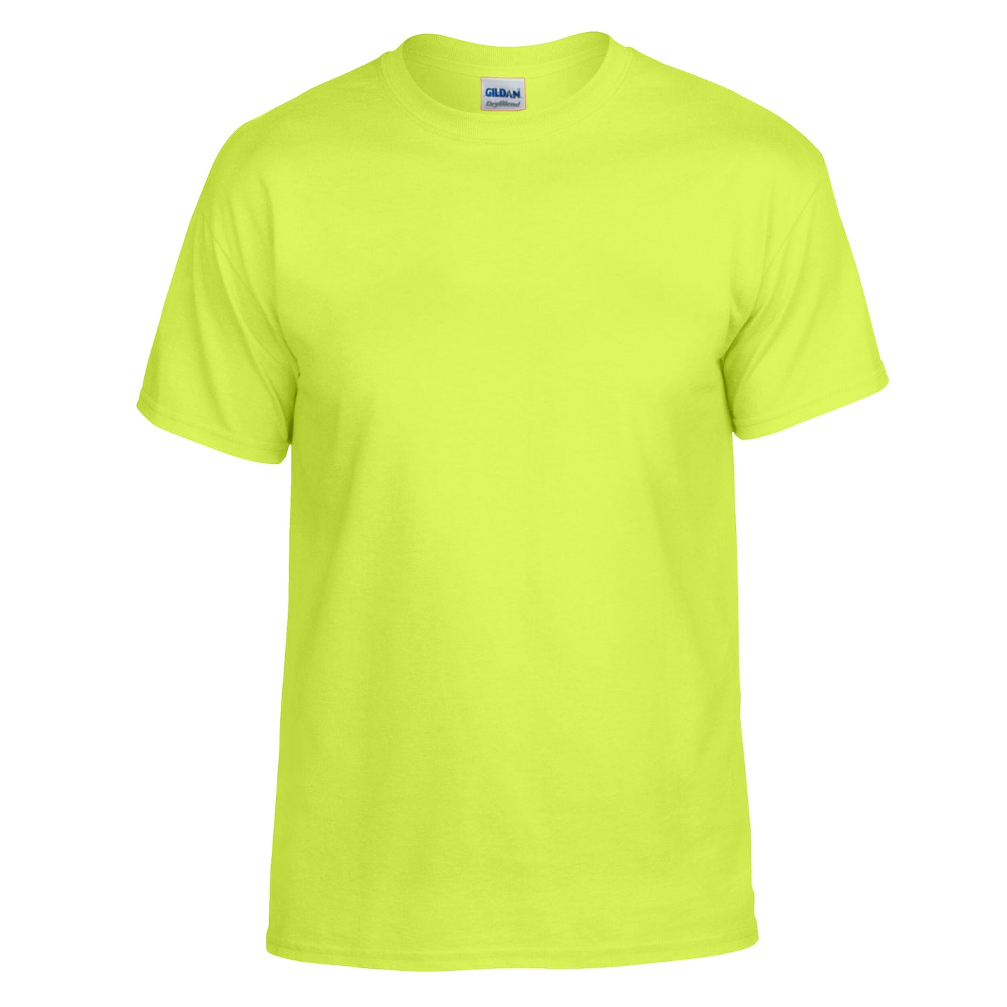 Safety Green - Front - Gildan Mens DryBlend T-Shirt
