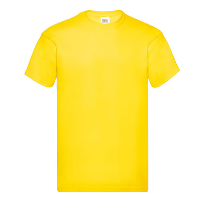 Yellow - Front - Fruit of the Loom Mens Original Heather T-Shirt