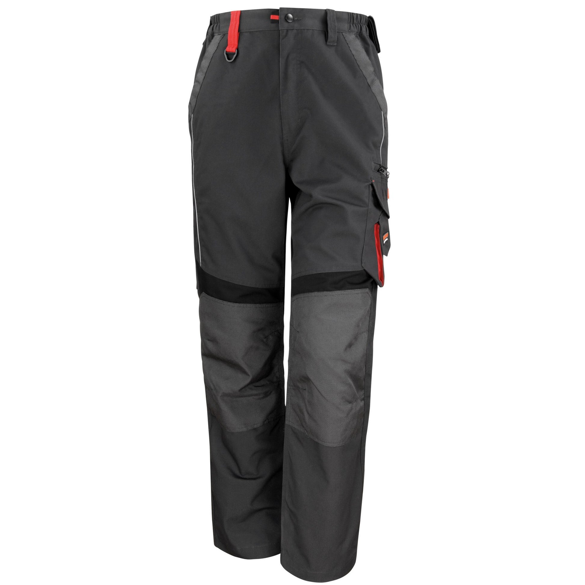 Grey-Black - Front - WORK-GUARD by Result Unisex Adult Technical Trousers